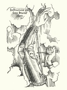 Instrument til behandling af en såret arm (gravering) af German School