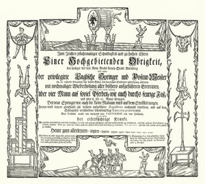 Invitation til et offentligt skue i Nürnberg (gravering) af German School