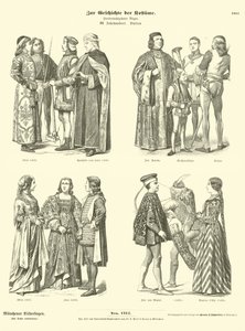 Italian costumes, 15th Century  af German School
