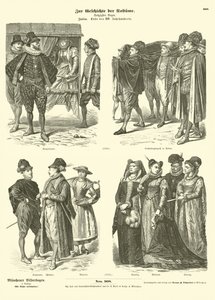 Italian costumes, late 16th Century  af German School