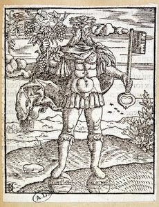 Janus (med en nøgle i den ene hånd og en vingren i den anden) - Tyskland af German School