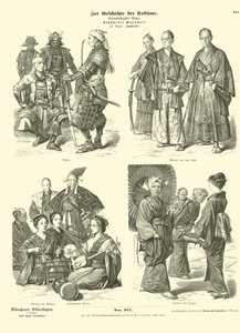 Japanese costumes  af German School