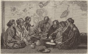 Japansk måltid (gravering) af German School