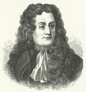 Jean de la Fontaine, fransk fabulist (gravering) af German School