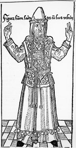 Jødisk ypperstepræst, fra Liber Chronicarum af Hartmann Schedel, udgivet i Nürnberg, 1493 af German School