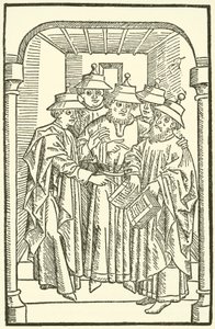 Jøder studerer i en synagoge af German School