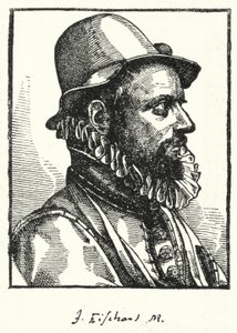 Johann Baptist Fischart, tysk satiriker (gravering) af German School