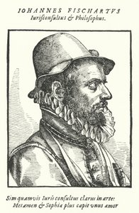 Johann Fischart, tysk satiriker og publicist (gravering) af German School