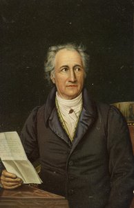 Johann Wolfgang von Goethe (1749-1832), tysk digter, romanforfatter og skuespilforfatter (chromolitho) af German School