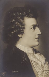 Johann Wolfgang von Goethe (1749-1832), tysk digter, romanforfatter og skuespilforfatter (litografi) af German School