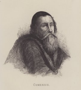 John Amos Comenius, tjekkisk filosof, teolog og uddannelsesforkæmper (litho) af German School
