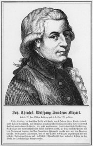 John Chrysostom Wolfgang Amadeus Mozart (gravering) af German School