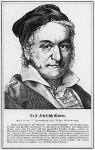 Karl Friedrich Gauss (gravering) af German School