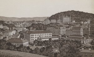 Karlovy Vary fra nordsiden (litho) af German School