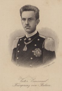 Kong Victor Emmanuel III af Italien, da kronprinsen af German School