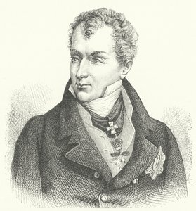 Klemens von Metternich, prins af Metternich-Winneburg, tysk diplomat og statsmand (gravering) af German School