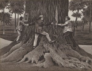Korner Eiche zu Dallwitz (litho) af German School