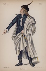 Kosinsky, fra Die Rauber (Røverne) af Friedrich Schiller (farve litho) af German School