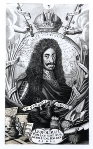 Leopold I (1640-1705), konge af Ungarn og hellig romersk kejser, graveret af Philipp Kilian (1628-93) af German School