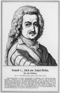 Leopold I, Prins af Anhalt-Dessau, Den gamle Dessauer (stik) af German School
