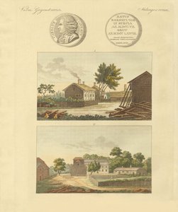 Linnes lejligheder (farvet gravering) af German School