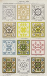 Litografisk tryk (farve litho) af German School