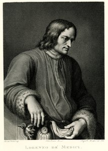 Lorenzo de Medici, 1884-90 (fototype) af German School