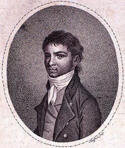 Louis van Beethoven (1712-73) graveret af Scheffner (mezzotint) af German School