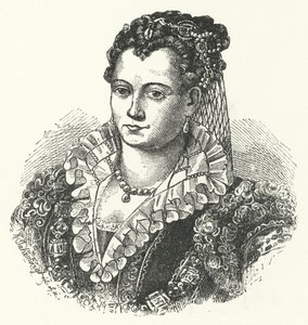 Lucrezia Borgia, hertugindekonsort af Ferrara, Modena og Reggio (gravering) af German School