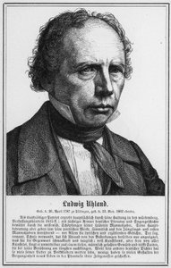 Ludwig Uhland (gravering) af German School