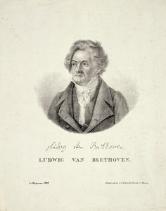 Ludwig van Beethoven (1770-1827) graveret af C.F. Klinkicht af German School