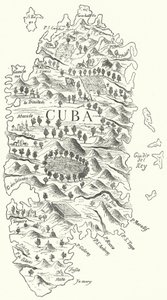 Kort over Cuba, c1500 (gravering) af German School