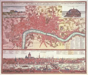 Kort over London (farvegravering)