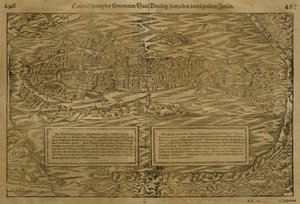 Kort over Venedig, af Sebastian Munster (1488-1552) udgivet i Basel, ca. 1560