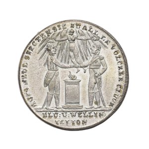 Medalje til minde om Wellington og Blücher ved Waterloo af German School