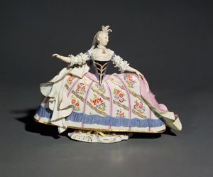 Meissen figur af en kvinde (porcelæn) af German School