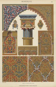 Moresque, arkitektoniske ornamenter (litho-farve) af German School