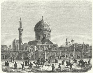 Ahmed Khiagas moske og markedsplads, Bagdad (gravering) af German School