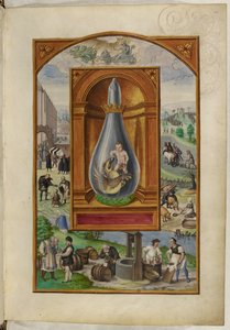 Ms Harley 3469, f.23 Barn og drage i kolbe, den fjerde afhandling, fra 