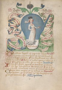 Ms Sloane 2560, f.14 fra Alchemical Treatises, slutningen af det 15. århundrede (vellum) af German School