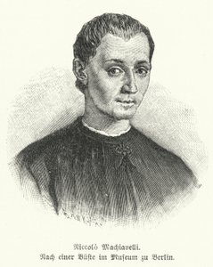 Niccolo Machiavelli, italiensk diplomat, politiker, filosof og forfatter (litho) af German School