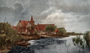 Nieuwkerk (fotogravure i farve) af German School