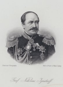 Nikolay Ignatyev, russisk statsmand og diplomat (gravering) af German School