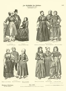 North German costumes, late 19th Century 