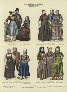 North German costumes, late 19th Century 