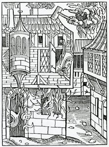 Af bostynge eller hauynge tillid til formue, illustration fra Alexander Barclays engelske oversættelse af 