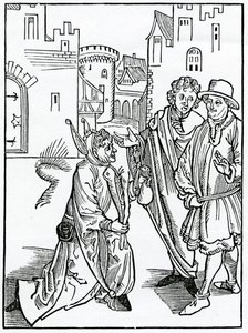 Af pouertyes foragt og dispysynge, illustration fra Alexander Barclays engelske oversættelse af 