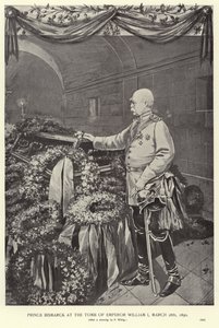 Otto von Bismarck ved graven af kejser William I