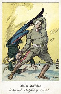 Vores Hercules (farve litho) af German School