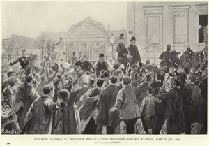 Ovation tilbød Otto von Bismarck, da han forlod kanslernes palæ af German School
